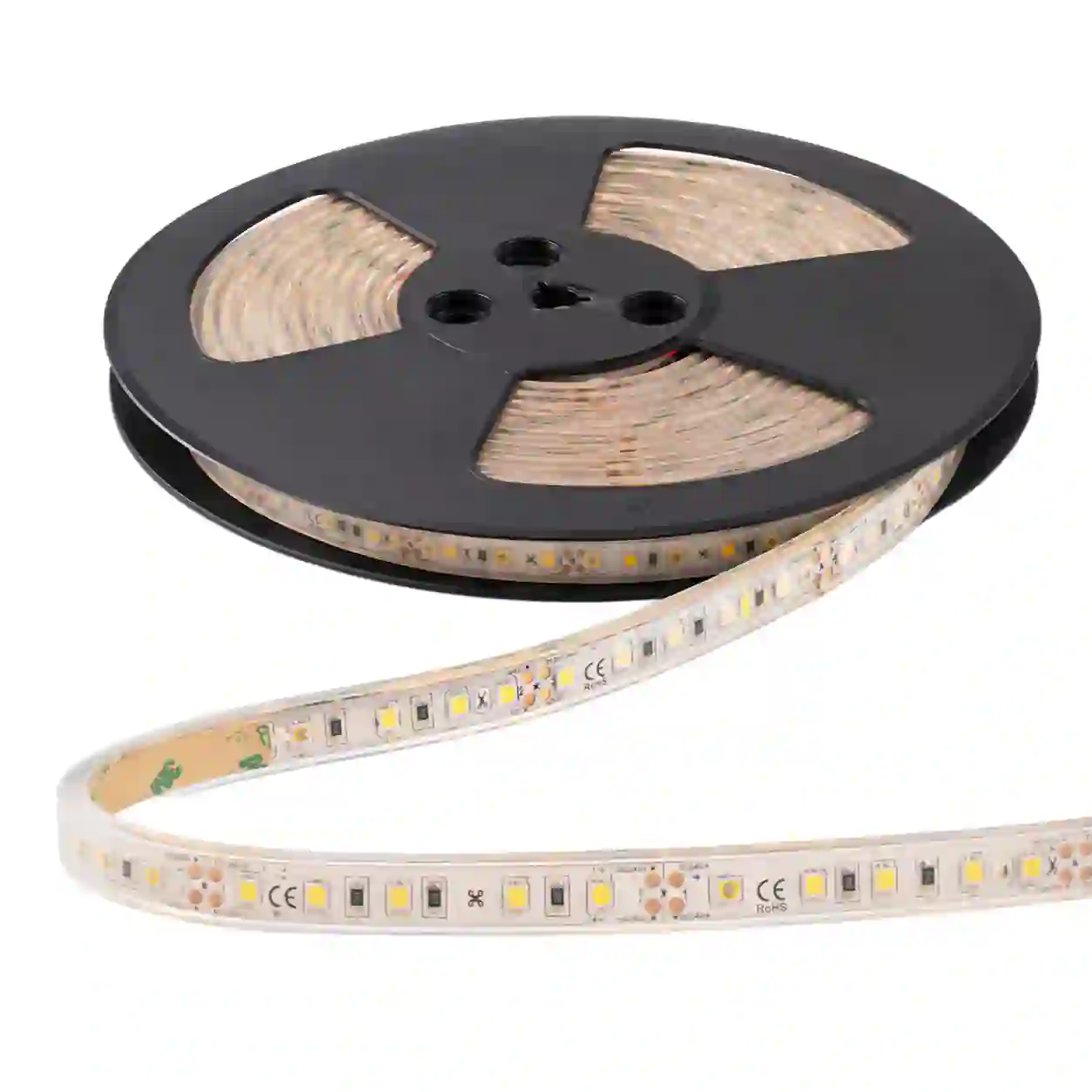 Zalitý LED pásek 24V 9,6W/m IP68 2835 SMD San'an teplá bílá 3000K 1050lm/m na kotouči 10m